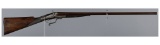 Engraved William Riley Underlever Double Barrel Hammer Shotgun