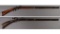 Two American Half-Stock Percussion Rifles