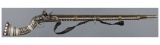 Ornate Afghan Jezail Flintlock Rifle with Inlaid Stock