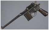 German Mauser C96 Bolo Broomhandle Semi-Automatic Pistol
