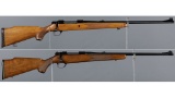 Two Colt/Sako Coltsman Bolt Action Rifles