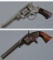 Two Antique American Revolvers