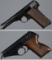 Two WWII German Proofed Semi-Automatic Pistols with Holsters