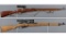 Two Mosin Nagant Pattern Bolt Action Rifles with Scopes