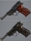 Two World War II German P.38 Semi-Automatic Pistols