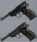 Two World War II Era German P.38 Semi-Automatic Pistols