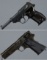 Two World War II German Military Proofed Semi-Automatic Pistols