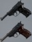 Two German P.38 Semi-Automatic Pistols with Holsters