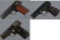 Three World War II Era European Semi-Automatic Pistols