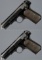 Two Colt 1903 Pocket Hammerless Pistols with Factory Letters