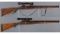 Two Steyr Mannlicher-Schoenauer Model 1908 Full Stock Rifles