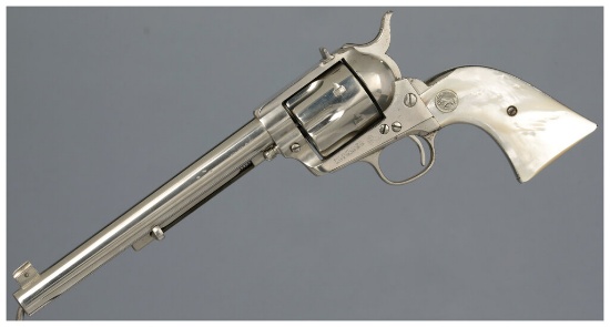 Colt Single Action Army Flattop Target Revolver with Pearl Grips