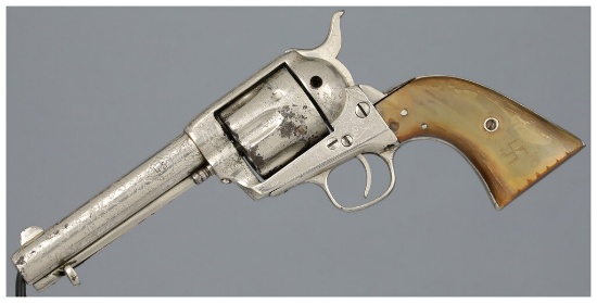 Engraved Antique Colt Black Powder Frame Single Action Army