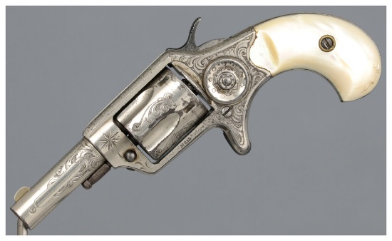 Engraved Colt Etched Panel New Line .32 Spur Trigger Revolver