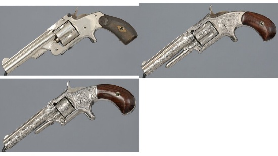 Three Smith & Wesson Spur Trigger Revolvers