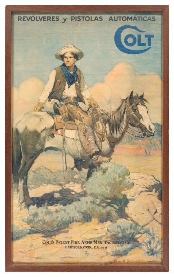 Framed Colt Spanish Version "Patches" Advertising Print