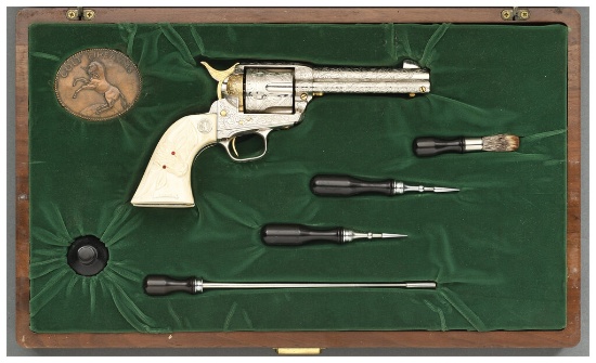 Engraved First Generation Colt Single Action Army Revolver