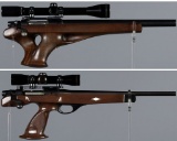 Two Remington Model XP-100 Bolt Action Pistols with Scopes
