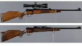Two Mauser Model 66 Bolt Action Rifles