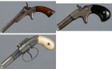 Three Antique American Pocket Pistols