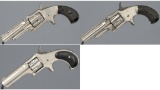 Three Antique American Spur Trigger Revolvers