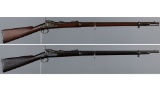 Two U.S. Springfield Armory Trapdoor Military Rifles