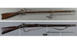 Two U.S. Springfield Trapdoor Military Rifles with Bayonets
