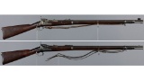 Two U.S. Springfield Trapdoor Military Rifles