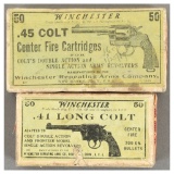 Two Winchester Cartridge Picture Boxes for Colt Revolvers