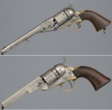 Two Antique Colt Cartridge Conversion Revolvers