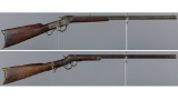 Two Antique American Single Shot Rimfire Long Arms