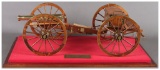 Cased Cannon Craft Made 1/8 Scale Model of a 6 Pounder Field Gun