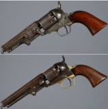 Two Colt Model 1849 Pocket Revolvers