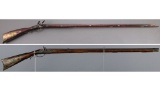 Two Engraved and Silver Inlaid American Long Rifles