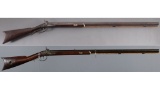Two J. Henry & Son Half-Stock Percussion Rifles
