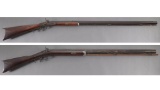 Two Ohio Percussion Half-Stock Rifles