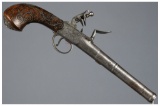 Silver Mounted Bunney Boxlock Flintlock Pistol