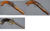 Three Percussion Pistols