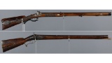 Two Antique European Percussion Jaeger Rifles