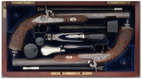 Cased Pair of Gastinne-Renette Percussion Dueling/Target Pistols