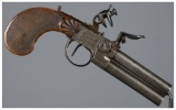 Tap Action Double Barrel Flintlock Pistol
