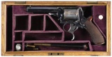 Cased Engraved Tranter Self-Cocking Centerfire Revolver