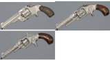 Three Smith & Wesson Spur Trigger Revolvers