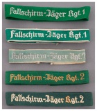 Five Fallschirmjaeger Cuff Titles, Published