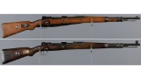 Two German Mauser Model K98k Pattern Bolt Action Rifles