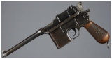 WWI Imperial German Mauser C96 Pistol with Holster Stock Rig