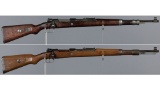 Two WWII Era German Mauser K98k Bolt Action Rifles