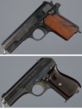 Two World War II Era German Occupation Pistols with Holsters