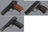 Three World War II German Proofed Semi-Automatic Pistols