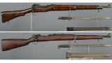 Two U.S. Military Remington Bolt Action Rifles with Bayonets